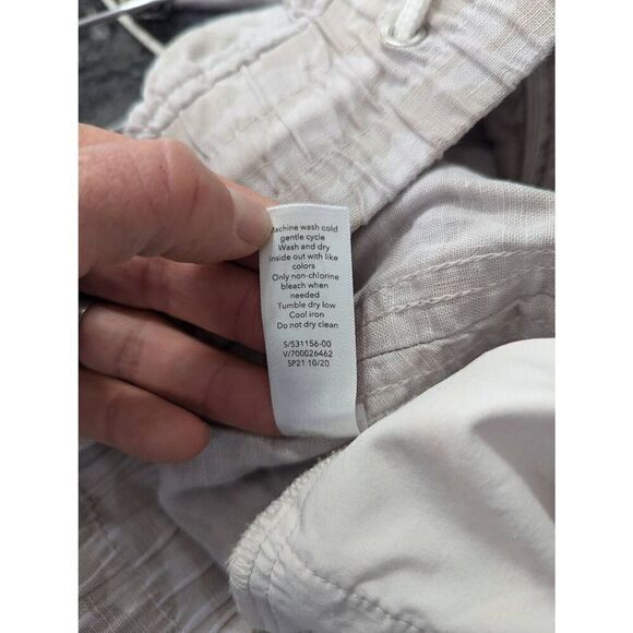 Athleta Cabo Tide Linen Jogger women's size 2P tan splotchy animal print - Picture 8 of 8